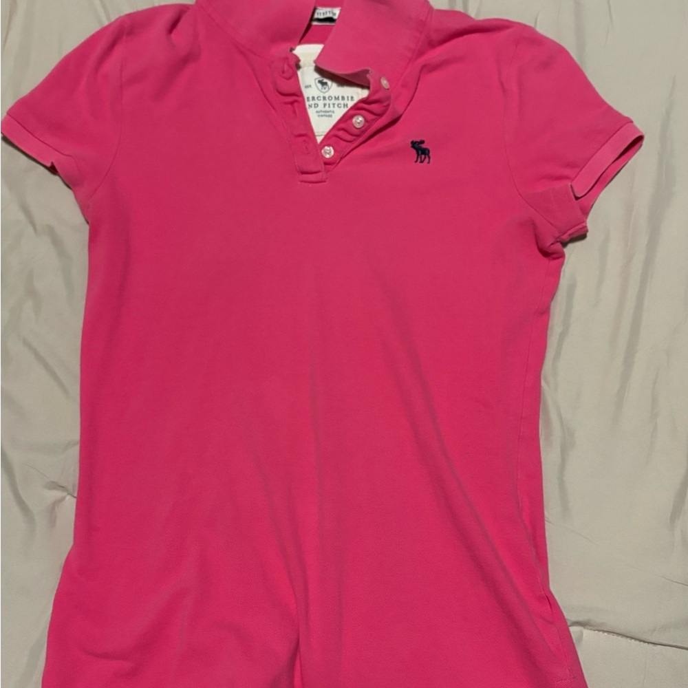 Abercrombie & Fitch Bright Pink Button Down Shirt